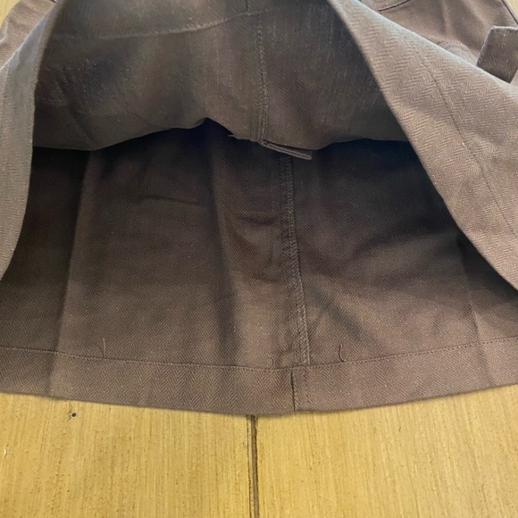Brown Mini Skirt Pockets New Medium Sage the Label Linen & Cotton - Picture 4 of 12